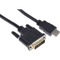 RS PRO HDMIケーブル 長さ:1m HDMI ー DVI-D A:オス コネクタ B:オス 182-8878（直送品）
