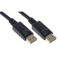 RS PRO DVケーブル / モニターケーブル 10m コネクタA:DisplayPort コネクタB:DisplayPort （オス） 黒（直送品）