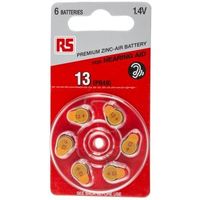 アールエスコンポーネンツ RS PRO コイン電池 空気亜鉛電池 1.4V 801-0727 1ロット（6個）（直送品）