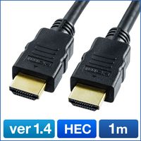 サンワダイレクト HDMIケーブル（1m・Ver1.4規格・4K対応・PS4・XboxOne・フルハイビジョン対応） 500-HDMI001-1 1本（直送品）