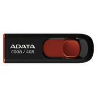 ADATA スライド式USBメモリー 4GB AC008-4G-RKD 1本