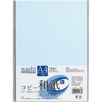 マルアイ コピー和紙A4ブルー 15枚パック カミ-P4AB　10袋（150枚：15枚入×10）（直送品）