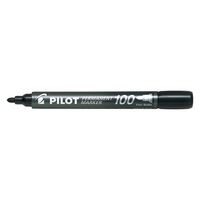 油性ペン パーマネントマーカー100 中字丸芯 ブラック 黒 MPM-10F-B パイロット 1本