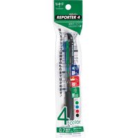 トンボ鉛筆 4色ボールペン リポーター4 透明パック FCB-132 5個（直送品）