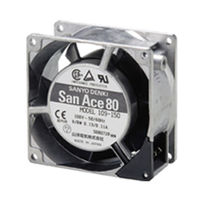 山洋電気 ACファン San Ace 80 AC200V（80mm×38mm厚） 109-151 1個 63-3115-66（直送品）