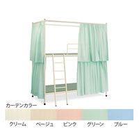 高田ベッド A-2畳ベッド（カーテン付き） 幅99×長さ206×高さ223cm ブルー TB-1310 1台 62-8645-93（直送品）