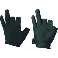 おたふく手袋 おたふく フーバー シンセティックレザーグローブ 3フィンガーレスモデル ブラック M FB-62-BK-M 147-6225（直送品）