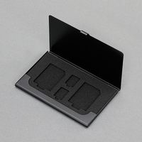 エスコ（esco） 94x60x 5mm SDカードケース（2枚/ブラック） 1セット（10個） EA759Z-121（直送品）