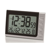ADESSO（アデッソ）電波時計 置き時計 [電波 アラーム 温湿度 カレンダー] 120×175×50mm NA-816 1個（わけあり品）