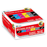 キヤノン（キャノン）互換インク G&G HBC-351XL+350XL/6MP 6色パック（大容量）（BCI-351XL+350XL/6MP互換）（わけあり品）