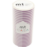mt CASA 100mm ボーダー・ぶどう MTCA1109 マスキングテープ カモ井加工紙（直送品）