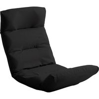 ホームテイスト モルン 座椅子 14段階リクライニング 転倒防止機能付き アップスタイル 布張 ブラック SH-07-MOL-U 1脚（直送品）