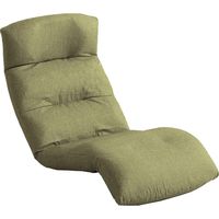 ホームテイスト モルン 座椅子 14段階リクライニング 転倒防止機能付き ダウンスタイル 布張 グリーン SH-07-MOL-D 1脚（直送品）