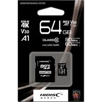 磁気研究所 HIDISC microSDXCカード 64GB CLASS10 HDMCSDX64GCL10V30（直送品）