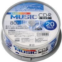 磁気研究所 HIDISC CD-R 音楽用 32倍速 スピンドル 写真画質レーベル HDSCR80GMP20SN 1包装（20枚入）（直送品）
