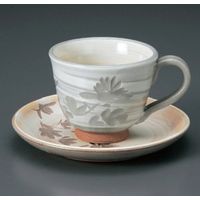 アースモス 美濃焼 和風コーヒーカップ 古萩彫蘭コーヒーC／S ［180cc］ （2個入）（直送品）