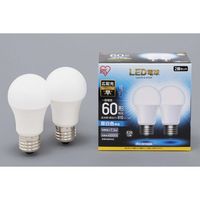アイリスオーヤマ LED電球 E26 2 P広配光タイプ 昼白色 60形相当（810 LDA7N-G-6Ｔ52P 1箱