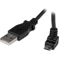 StarTech.com L型上向き microUSBケーブル USB-A（オス）-マイクロ B（オス）2m USBAUB2MU 1個（直送品）