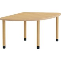 【組立設置込】コクヨ 高齢者施設用 高さ調整テーブル スペーサー調節式 扇形 アジャスター 幅1475×奥行885mm