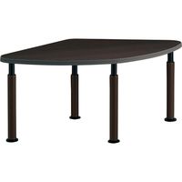 【組立設置込】コクヨ 高齢者施設用 高さ調整テーブル ラチェット調節式 扇形 アジャスター 幅1475×奥行885mm