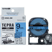 キングジム テプラ PROテープ キレイにはがせるラベル 9mm 青テープ（黒文字） 1個 SC9BE（わけあり品）