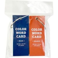 アックスコーポレーション 単語カード 大 100枚 2色セット ブルー・オレンジ A-T-04 10個（直送品）