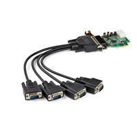 4ポートRS232Cシリアル増設PCI Expressカード 16950 UART ロープロファイルブラケット装備 PEX4S953LP（直送品）