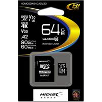 磁気研究所 HIDISC 超高速microSDXCカード 64GB HDMCSDX64GA2V30 1個