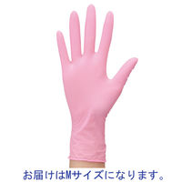 ファーストレイト 使いきりニトリル手袋 粉なし ピンク M 1箱（100枚入）（わけあり品）