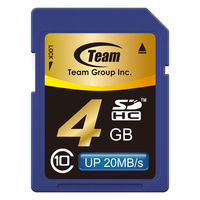 Team SDHCカード4GB class10 TG004G0SD28K 1枚（わけあり品）