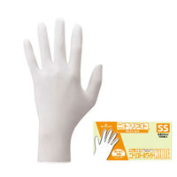 使いきりニトリル手袋(粉なし)　ニトリスト・ホワイト　No.884　SSサイズ　白　1箱(100枚入)　ショーワグローブ