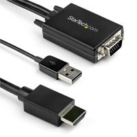 VGA - HDMI アダプタケーブル USBオーディオ対応 1920x1080 アナログRGBからHDMIに変換