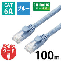 アスクル】 LANケーブル 300m cat6a ギガビット 単線 自作用 ケーブル