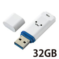 エレコム USBメモリー/USB3.2（Gen1）対応/キャップ式/データ復旧サービス付/32GB/ホワイトフェイス MF-DRU3032GWHF 1個