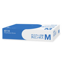 川西工業　ポリエチレングローブ　外エンボス　クリア　Mサイズ　#2118C-M　1箱（200枚入）（使い捨てグローブ）