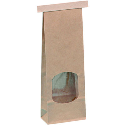 水野産業 窓付ティンタイ袋 紙袋 （S） クラフト 1セット（500枚）（直送品）