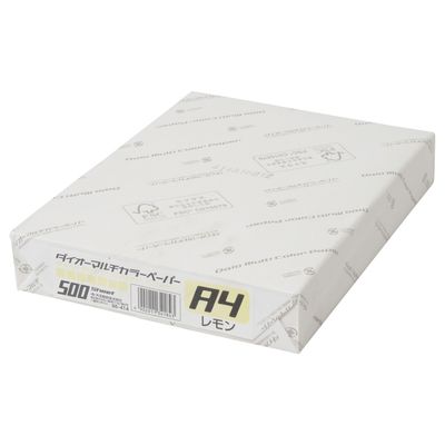 LOHACO - 大王製紙 ダイオーマルチカラープリンタ用紙 76414 A4 1冊（500枚入） レモン色