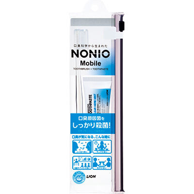 Lohaco Nonio Mobile ノニオ モバイル 携帯用ハミガキ ハブラシセット ライオン 歯ブラシ 口臭予防 持ち運び トラベル