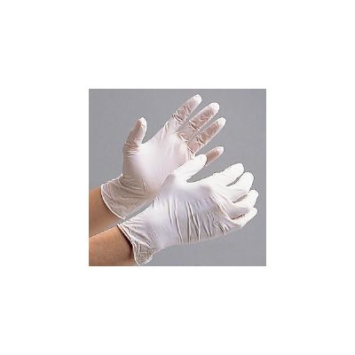 ミドリ安全　ニトリル手袋　ベルテ　７５３Ｋ　粉付き　ホワイト　１セット（100枚入）