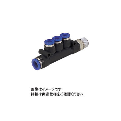 柔らかい 日本ピスコ 耐腐蝕性ＳＵＳ303相当継手 ブランチトリプル SPKD8-4-02 1セット 直送品 期間限定お試し価格 2個：1個×2