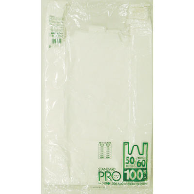日本サニパック サニパック Y10Hレジ袋乳白60/50号 Y10H-W 1袋（100枚） 401-0531（直送品）