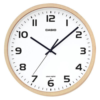 CASIO（カシオ）木枠 掛け時計 [電波 ステップ 秒針停止機能] 直径302mm IQ-1110J-7JF 1個（取寄品）