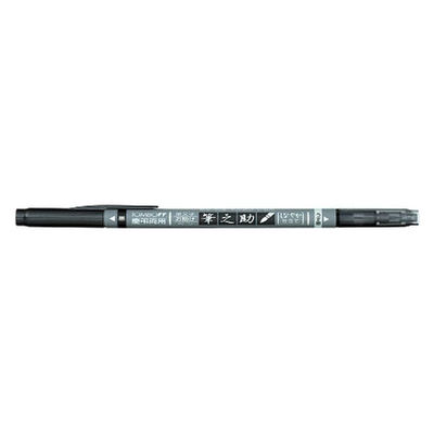 トンボ鉛筆【筆之助】筆ペン 慶弔ツインS（墨色／うす墨）GCD-121 1本