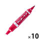 ハイマッキーケア 太字/細字 詰め替えタイプ（アスクル限定モデル） 赤 10本 油性ペン ゼブラ AS-YYT5-R オリジナル
