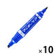 ハイマッキーケア 太字/細字 詰め替えタイプ（アスクル限定モデル） 青 10本 油性ペン ゼブラ AS-YYT5-BL オリジナル
