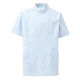 KAZEN メンズジャケット半袖（医務衣 メンズケーシー） 医療白衣 サックスブルー（水色） 3L 253-21（直送品）