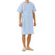 住商モンブラン 検診衣（半袖・着物式） 検査着 患者衣 男女兼用 サックスブルー（水色） M 59-501（直送品）