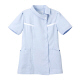 ナガイレーベン チュニック（ロールカラー） 医療白衣 半袖 ブルー EL FE-4522（取寄品）