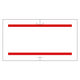 アスクル限定販売 サトー ハンドラベラー用パンチラベル 赤2本線 1セット（40巻：20巻入×2箱） オリジナル