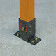 タカショー ラティス柱用金具 ベースプレート TKP-02/2S 1セット（2個入）（直送品）